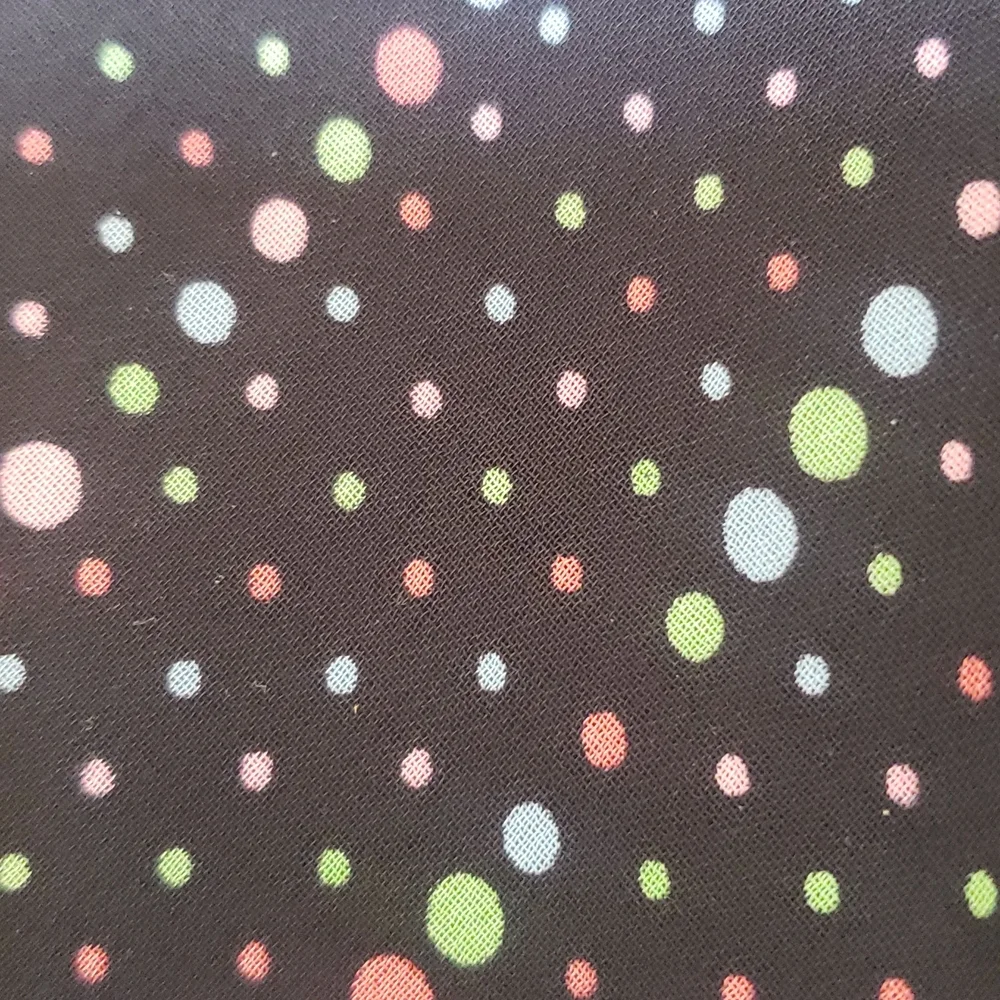 Vintage 90's Polka Dot Slip Skirt Black Pastel A‑Line Sheer Lined Retro | SMALL